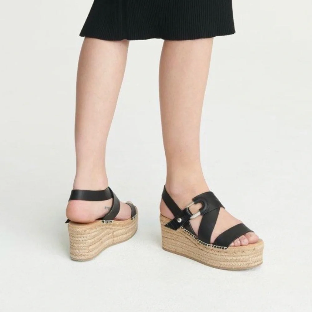 Rag & Bone | August Espadrille‎ Leather Platform Sandal